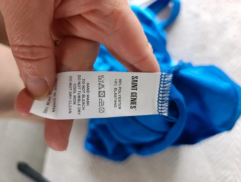 Vestido justo Saint Geniès azul elétrico brilhante T34 para festa e clube – photo 5